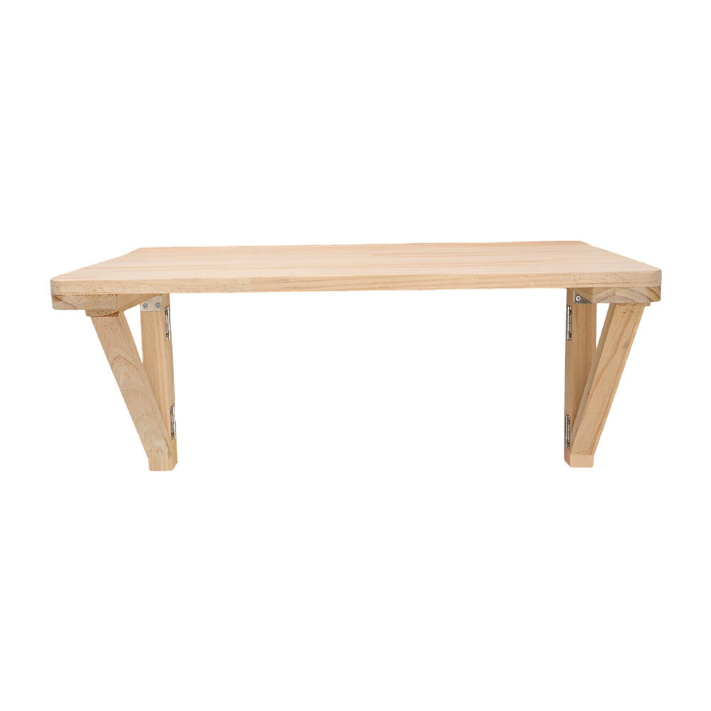 Wall-mounted Folding Table with Wooden Brackets