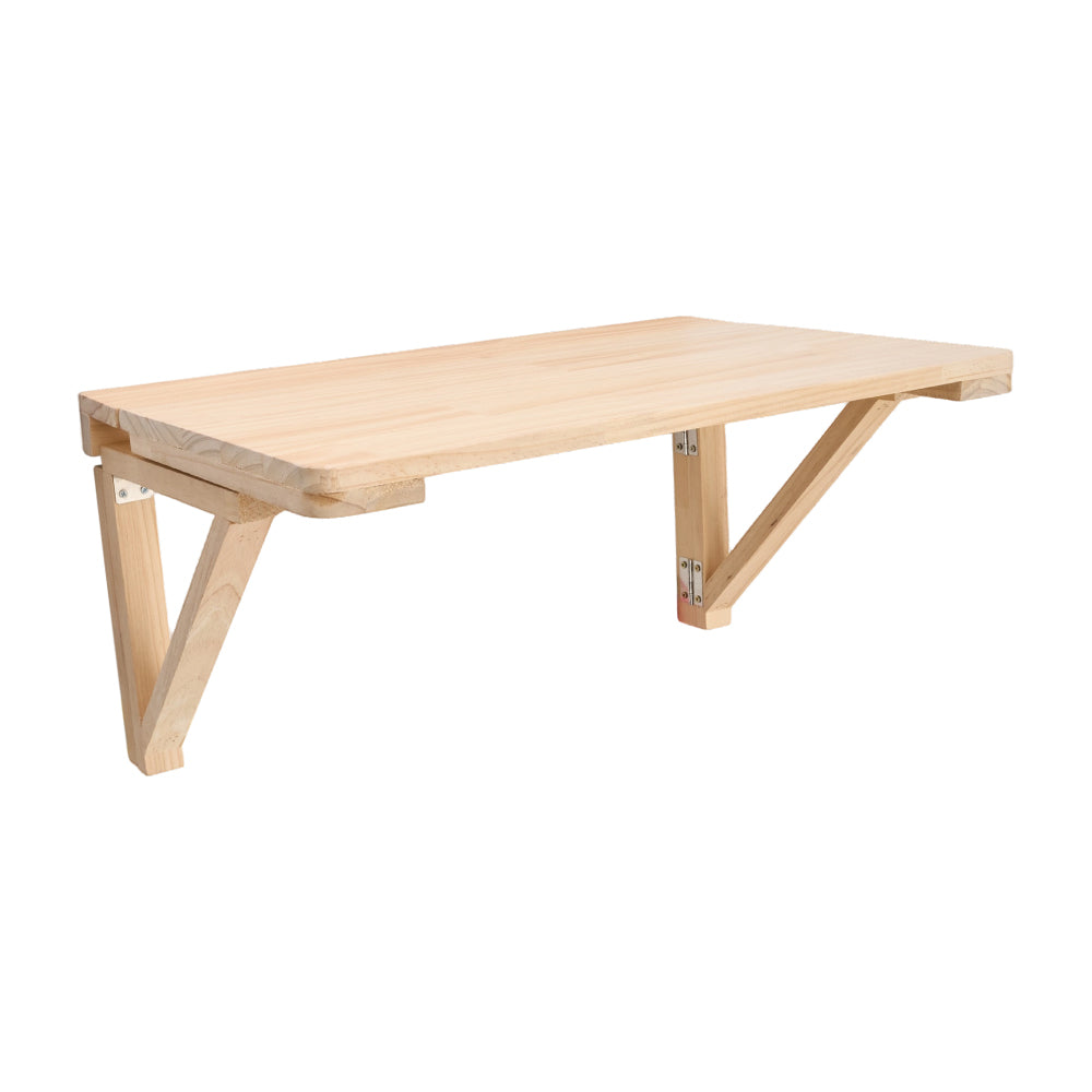 Wall-mounted Folding Table with Wooden Brackets