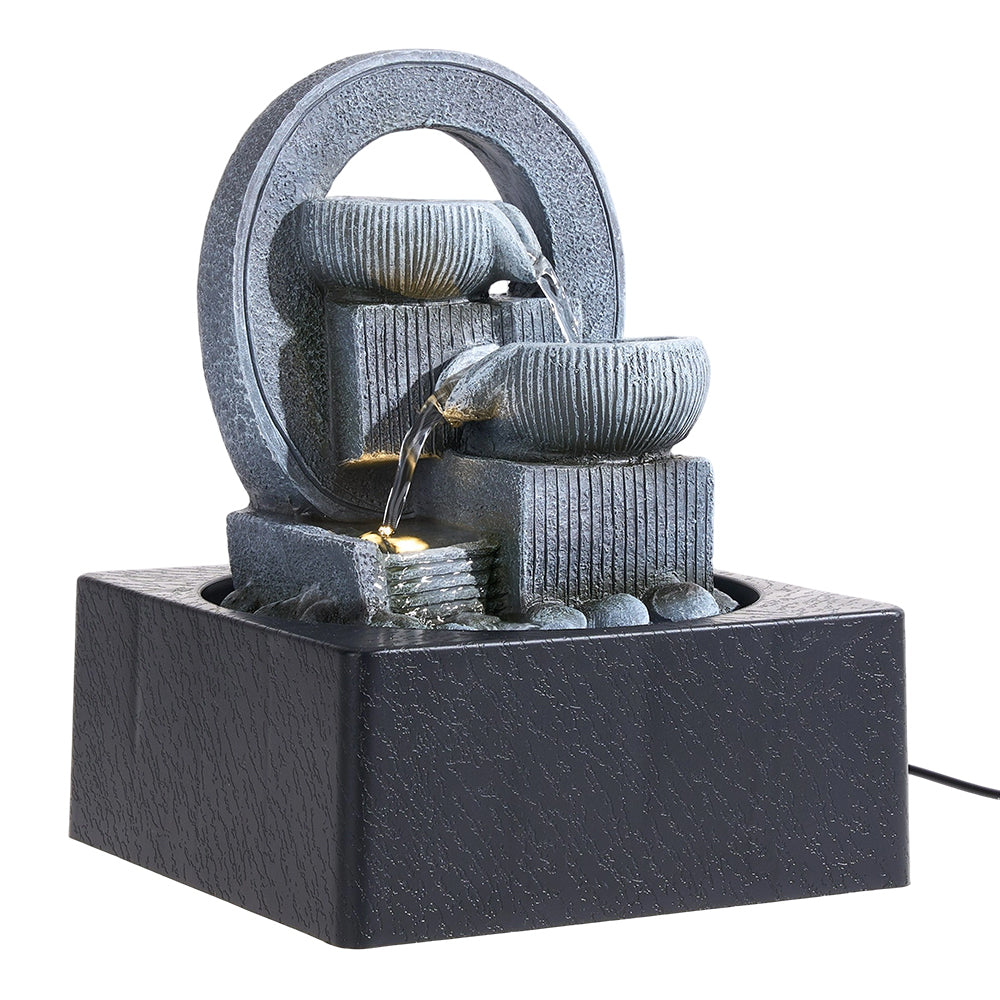 Tabletop Waterfall Fountain with LED Lighting