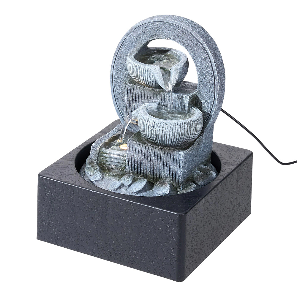 Tabletop Waterfall Fountain with LED Lighting