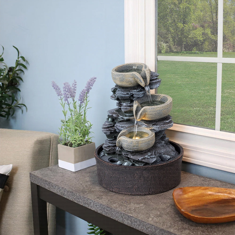 Desktop Water Fountain with LED Lights