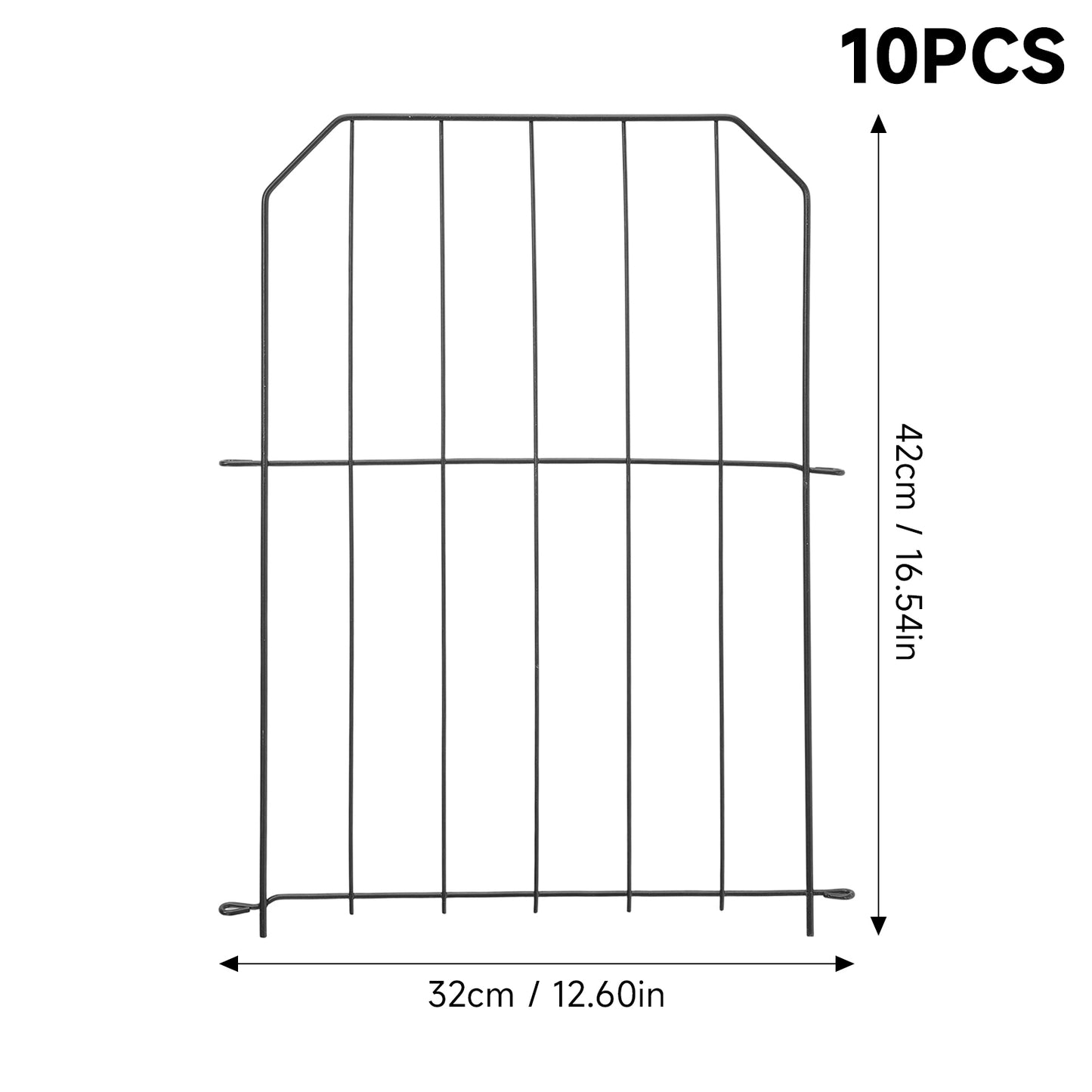 10-Pack Decorative Metal Garden Fence Panels