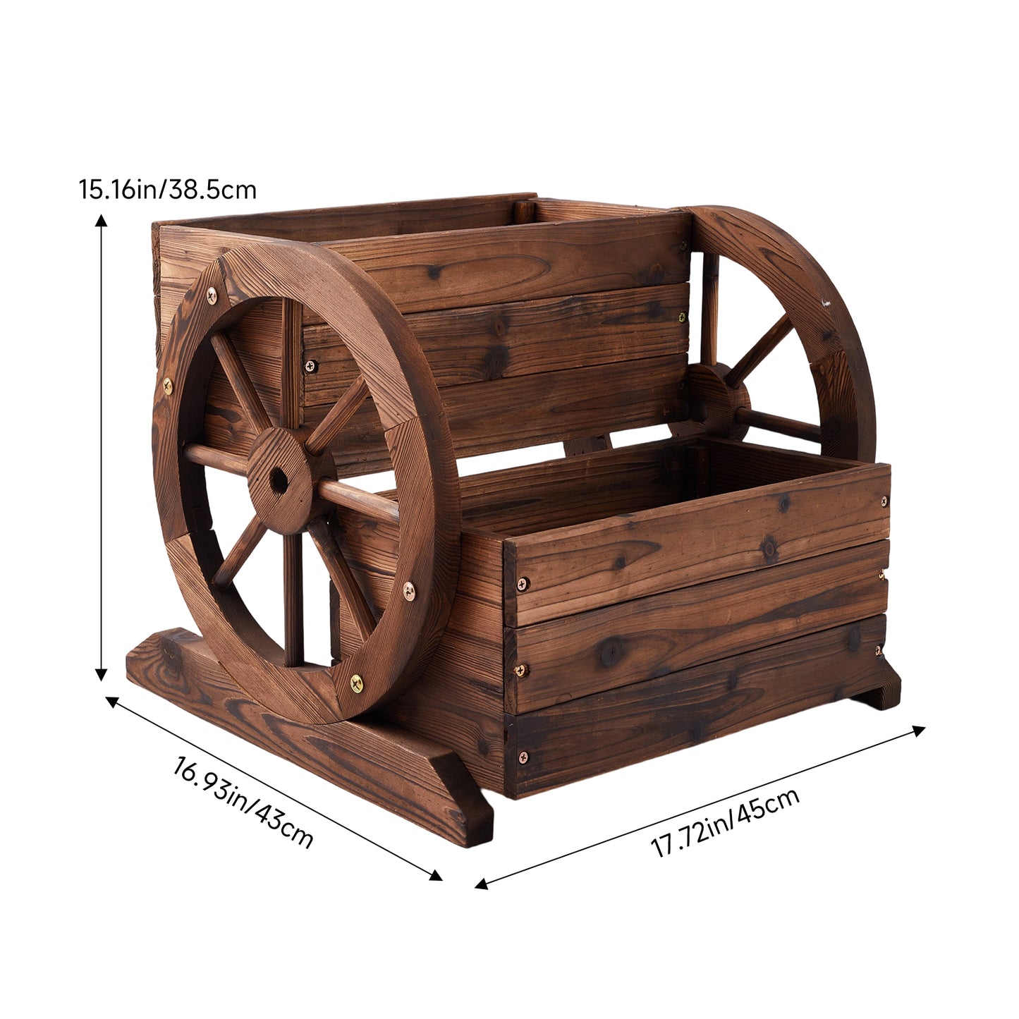 Garden Double-Tiered Planter with Wheels