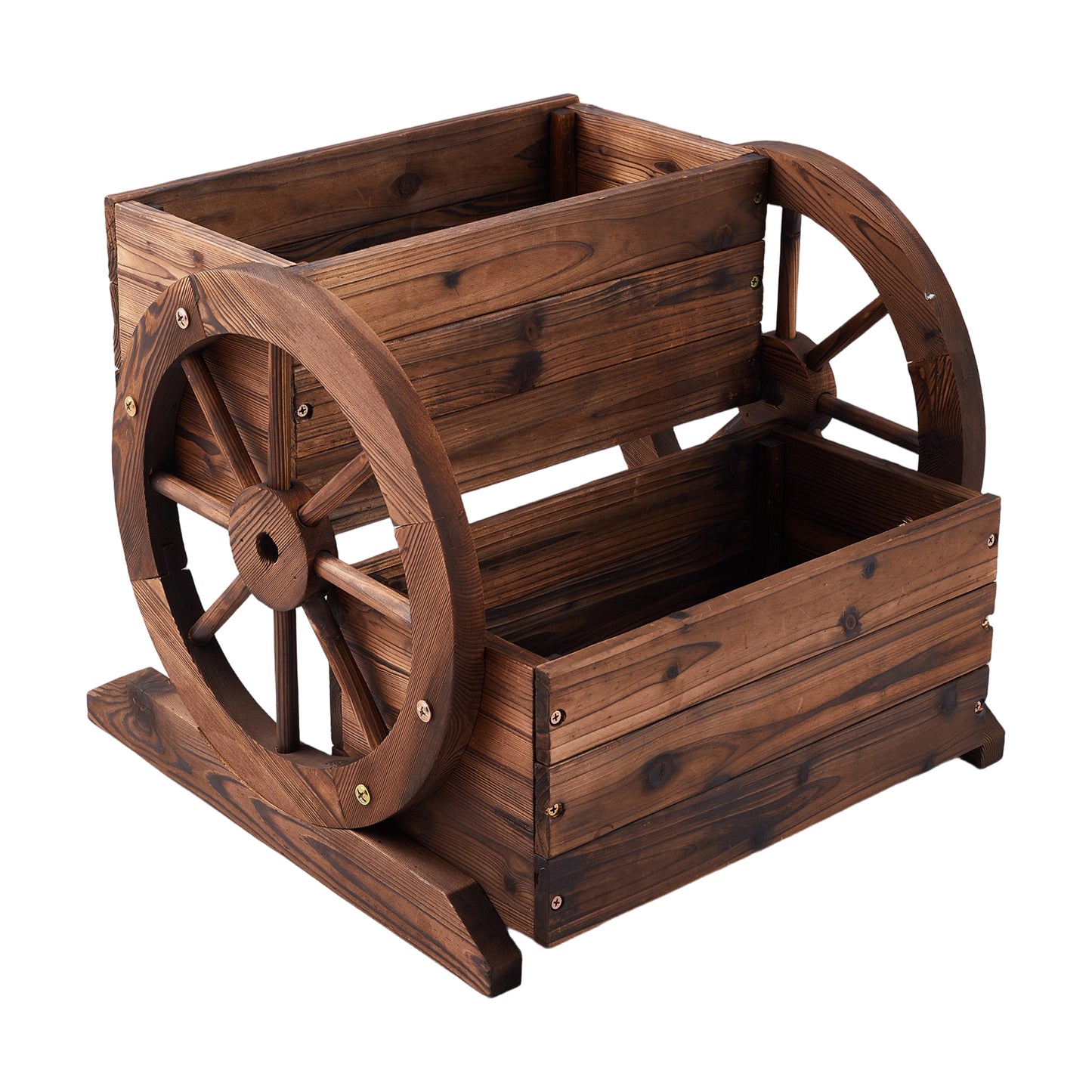 Garden Double-Tiered Planter with Wheels