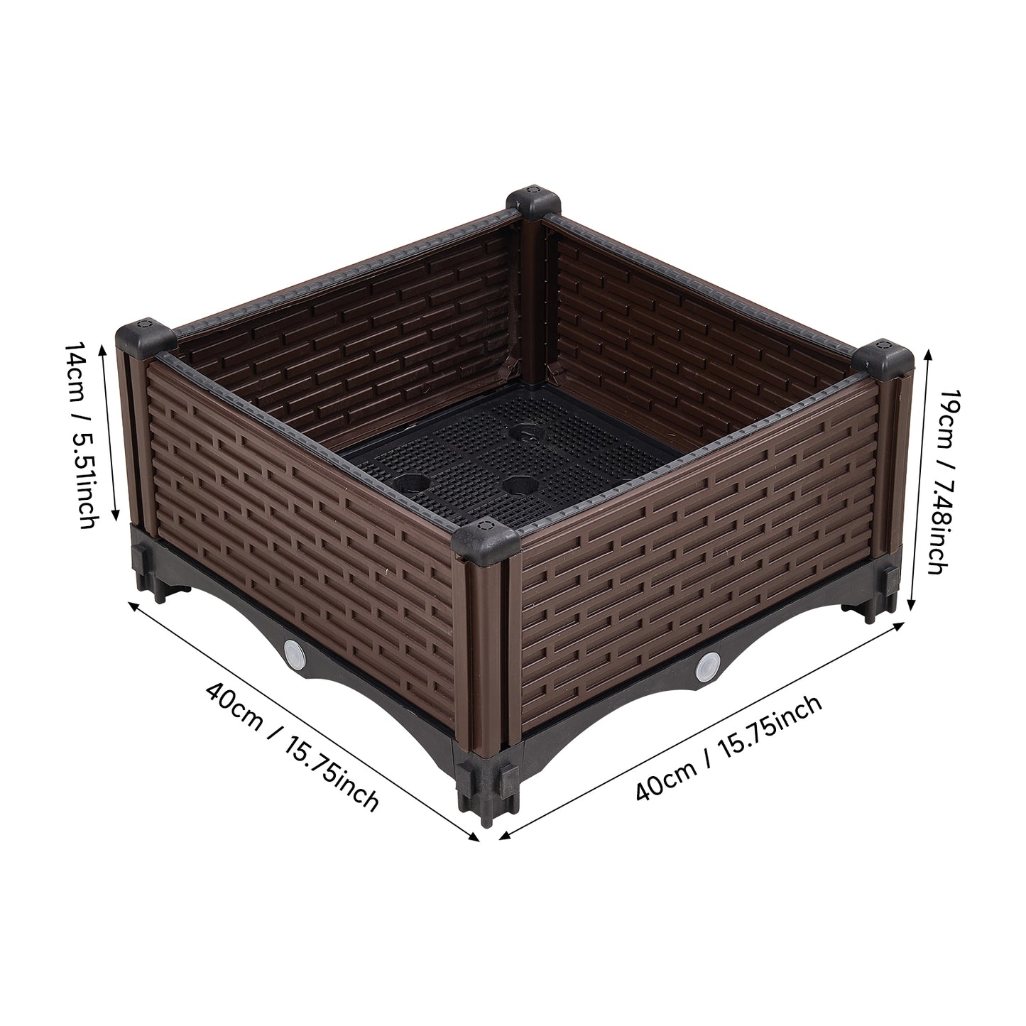 Plastic Raised Garden Bed Planter Box