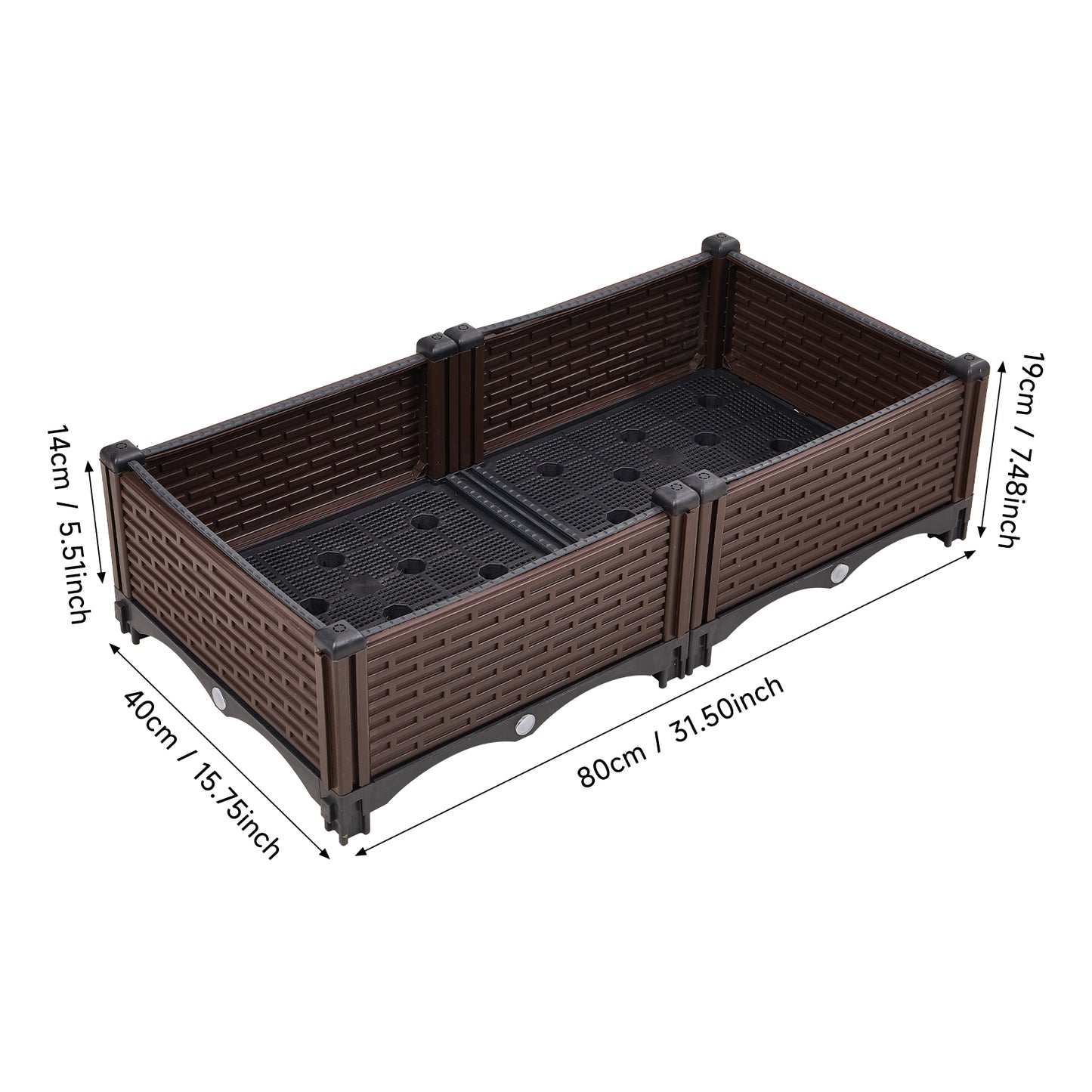 Plastic Raised Garden Bed Planter Box