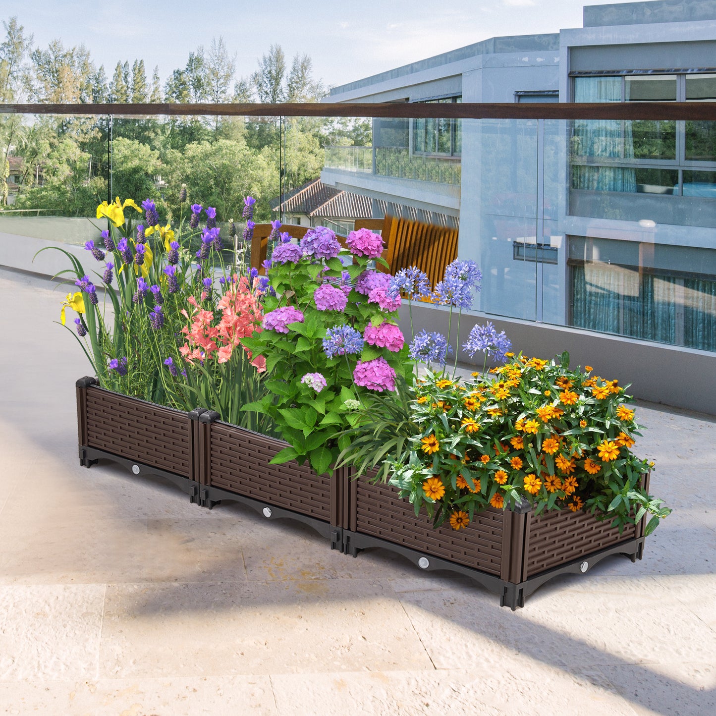 Plastic Raised Garden Bed Planter Box