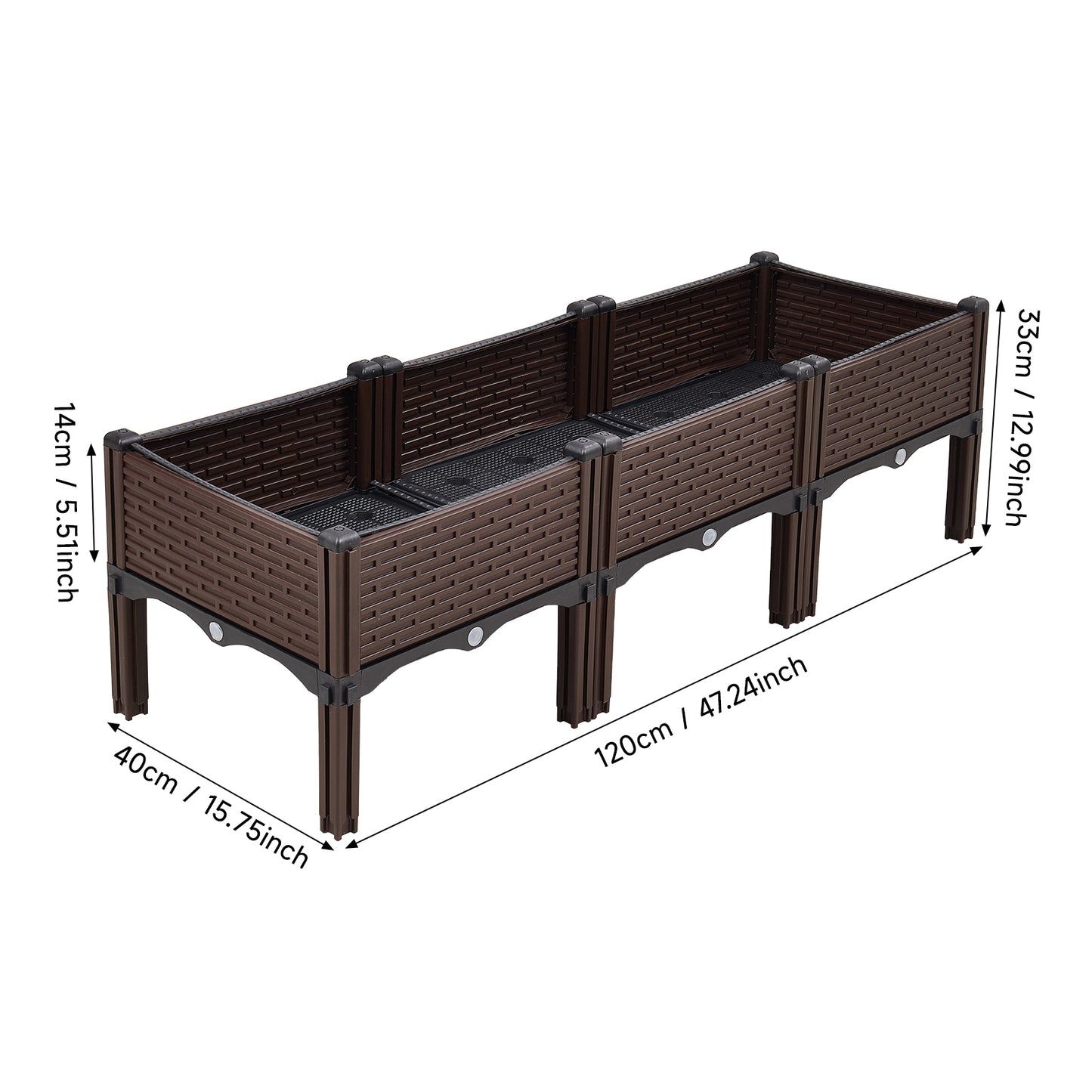 Raised Garden Bed – Durable Plastic Planter