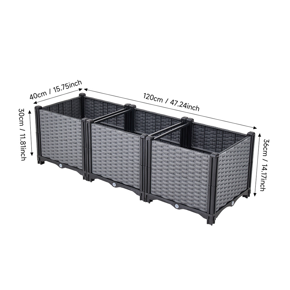 Plastic Raised Garden Bed Planter Box