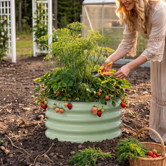 Round Metal Raised Garden Bed