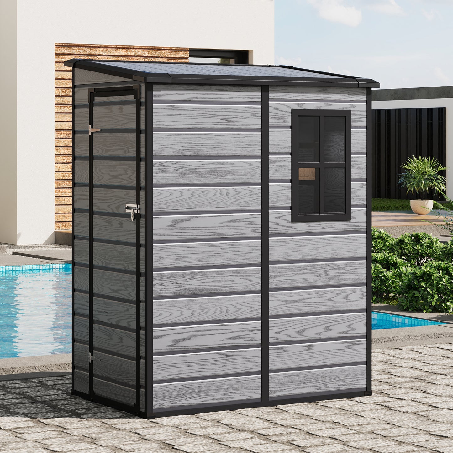 5 x 4FT Outdoor Plastic Storage Shed