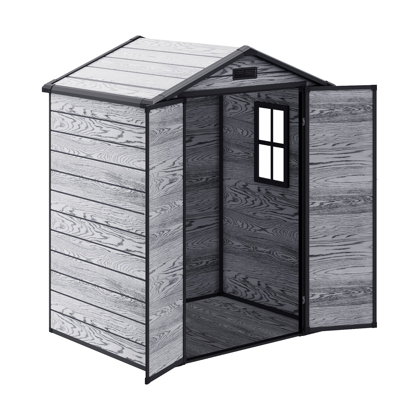 6 x 4.4FT Outdoor Plastic Storage Shed