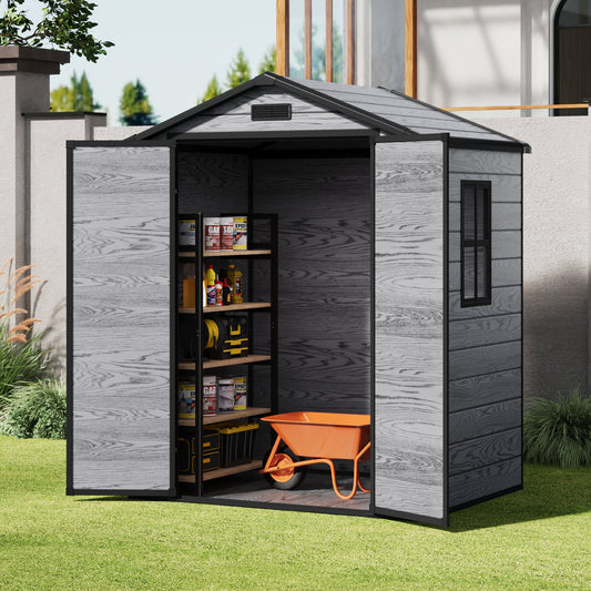 6 x 4.4FT Outdoor Plastic Storage Shed