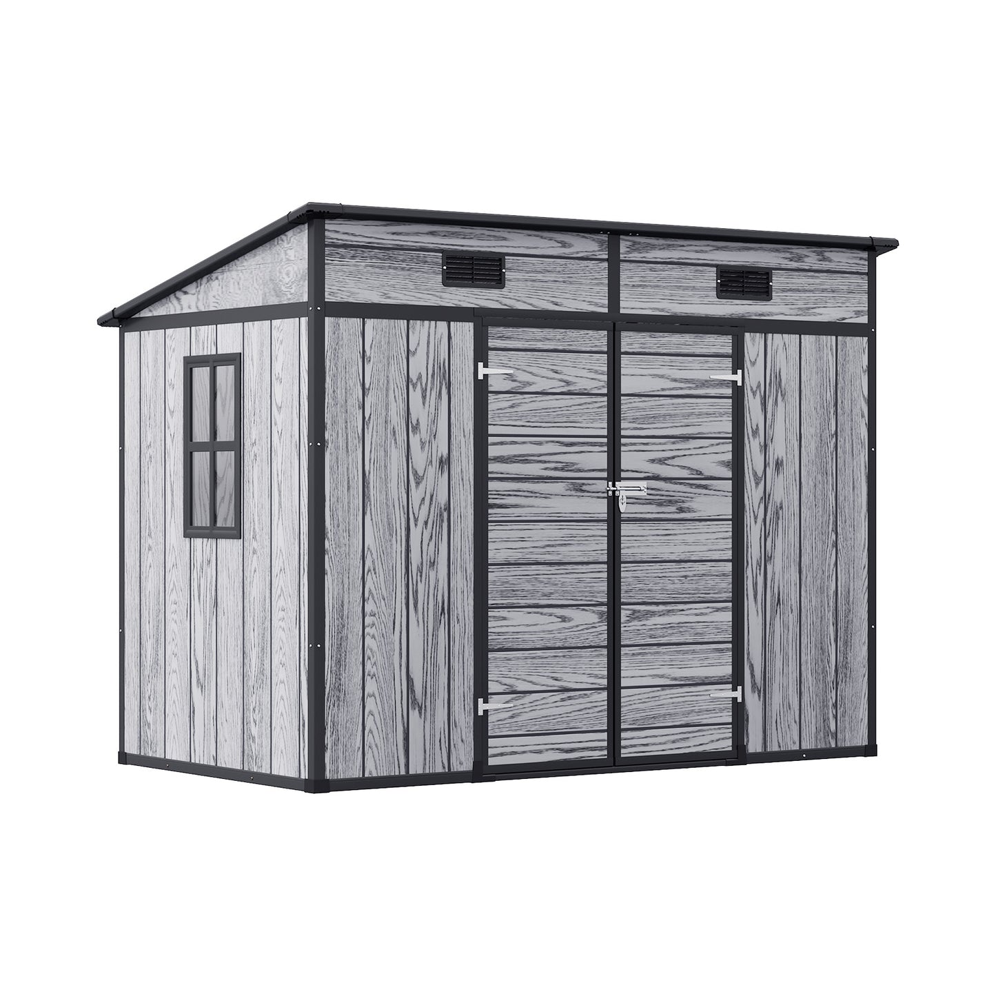 8x4FT Outdoor Plastic Garden Storage Shed