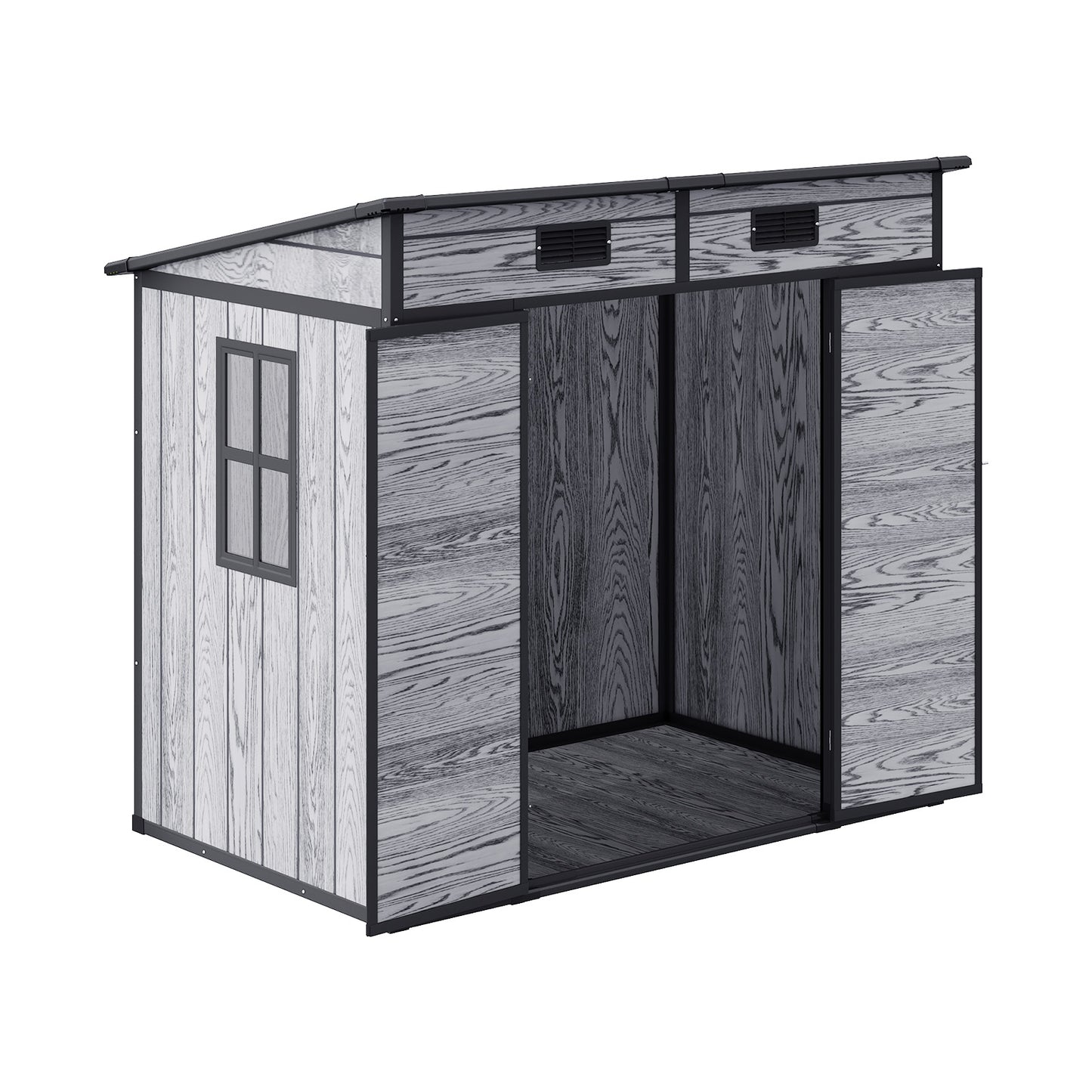 6x4FT Outdoor Plastic Garden Storage Shed