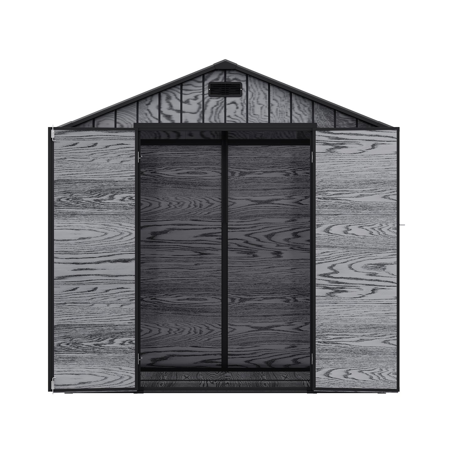 8x4ft Apex Roof Garden PP Tool Shed Outdoor Patio Storage House