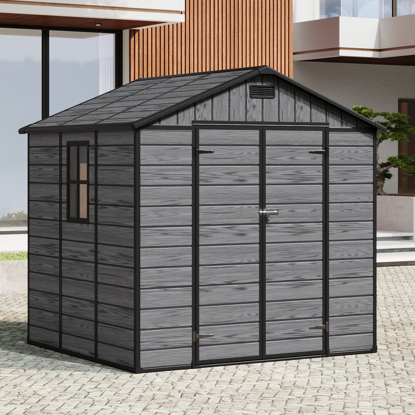 8 x 6FT Outdoor Plastic Storage Shed