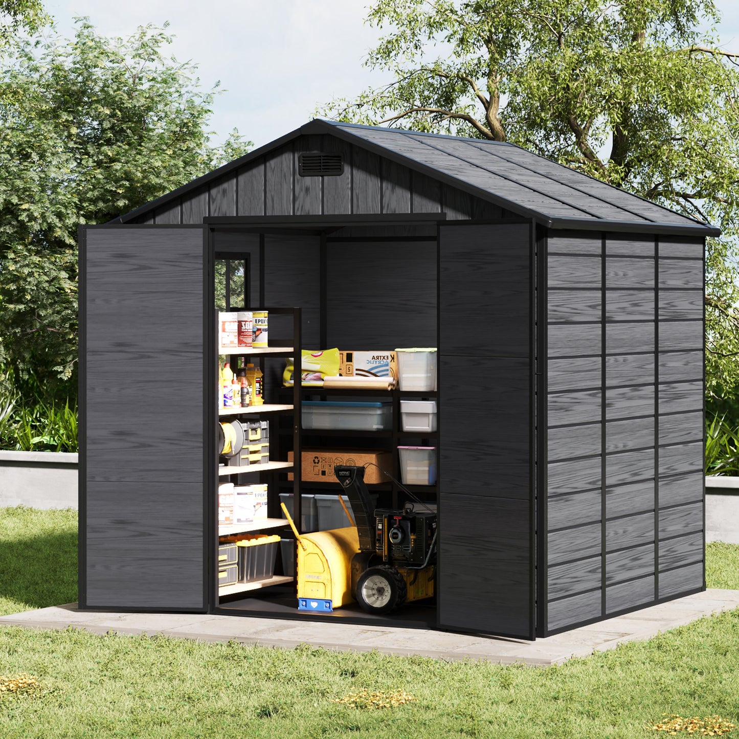 8 x 6FT Outdoor Plastic Storage Shed