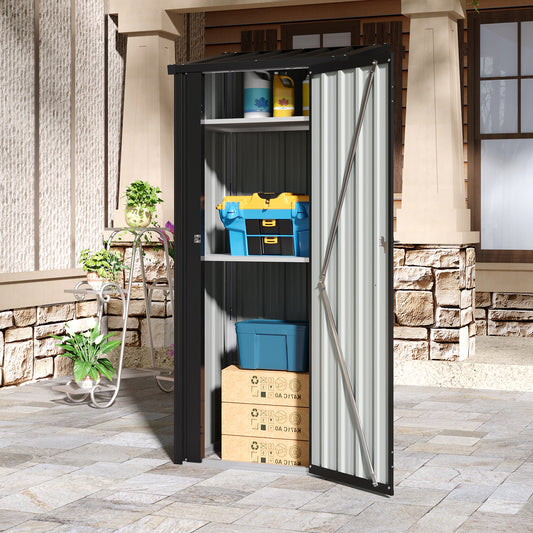 2.6X1.8FT Storage Cabinet Metal Garden Shed with Lockable Door