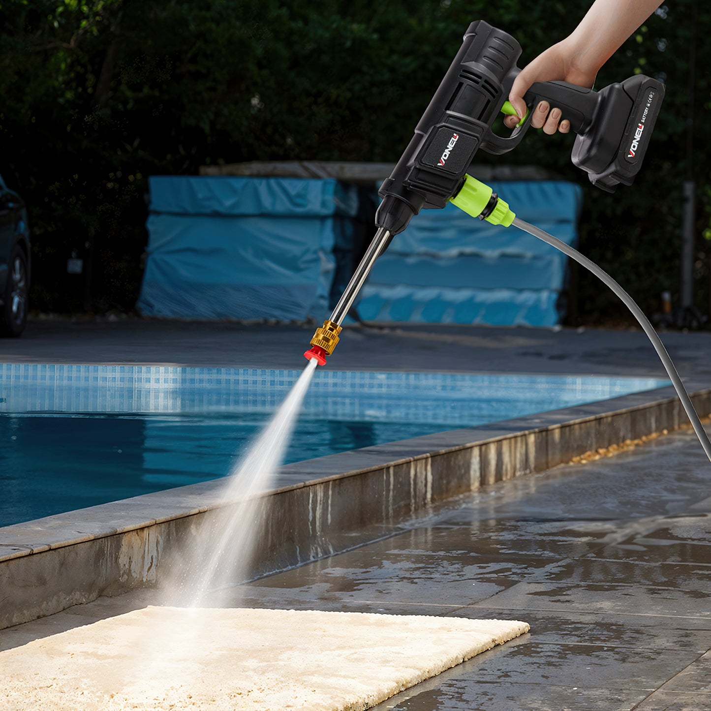 Electric Handheld Pressure Washer Cleaner with 2 Batteries