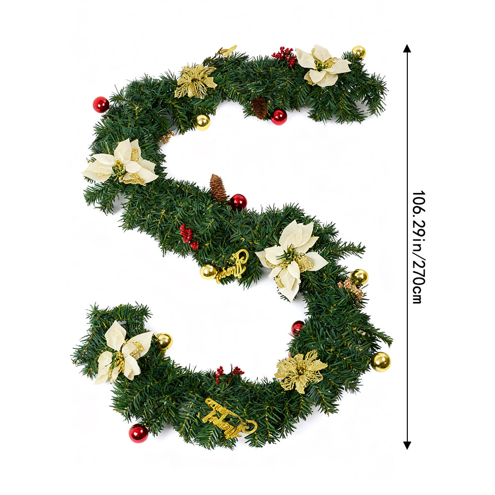 2.7m Artificial Christmas Garland Decorations