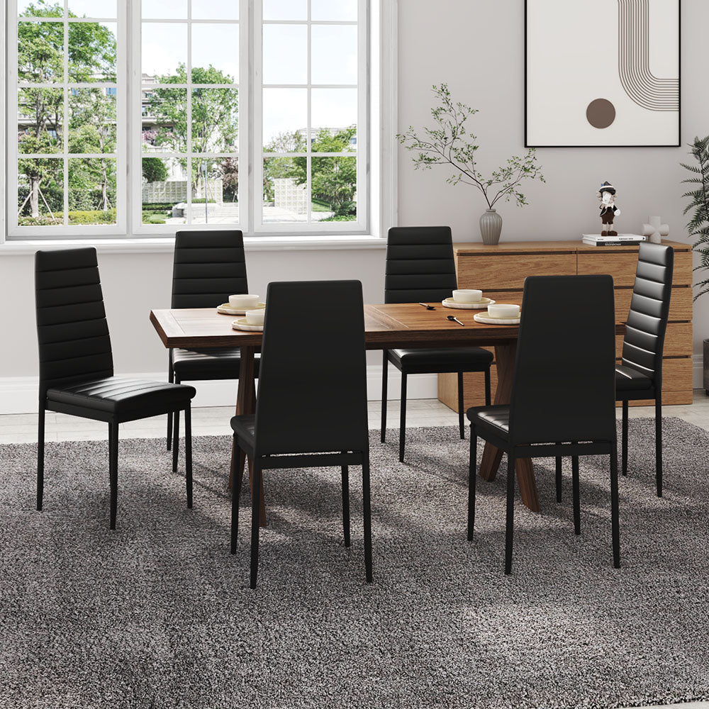 92cm Height Upholstered Leather Dining Chair Set of 6