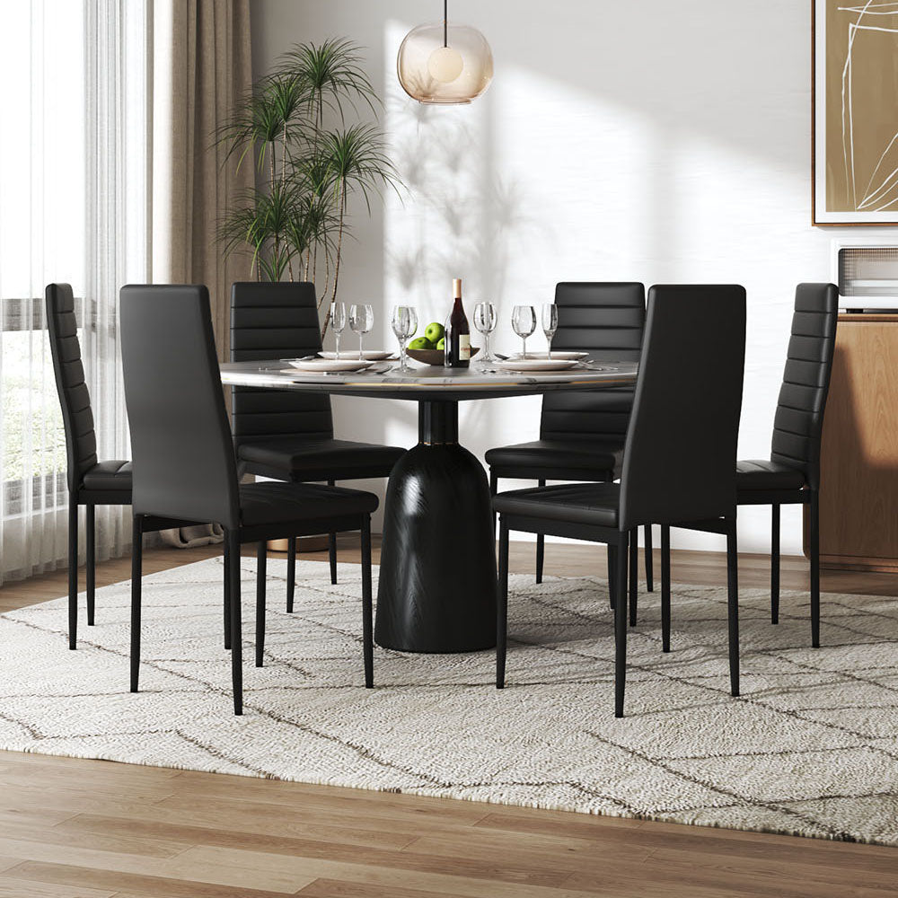 92cm Height Upholstered Leather Dining Chair Set of 6