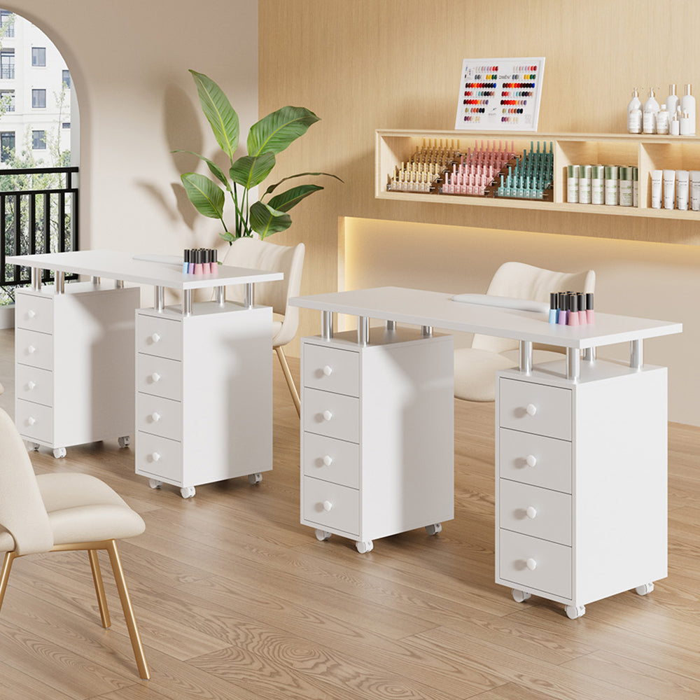 Mobile 8-Drawer Manicure Nail Table Salon Beauty Table