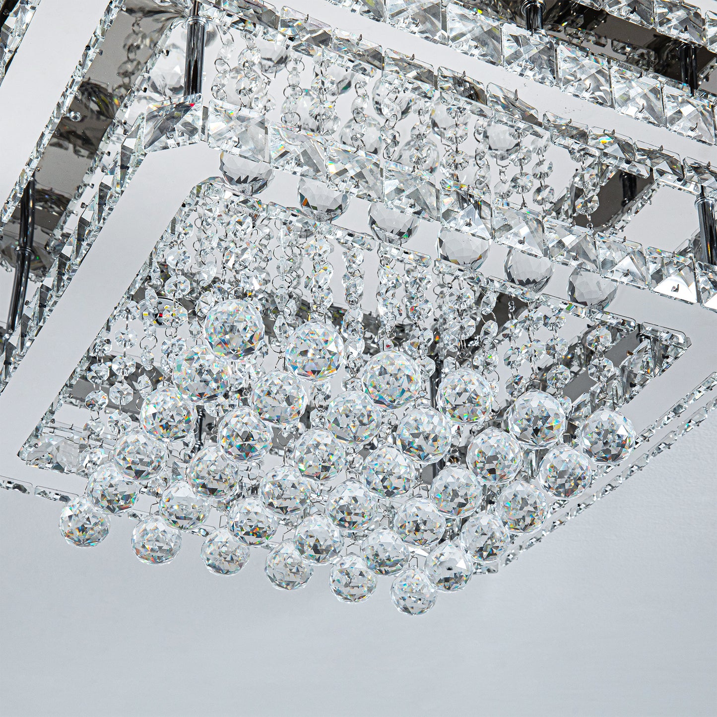 Modern Crystal LED Flush Mount Ceiling Light Fixture