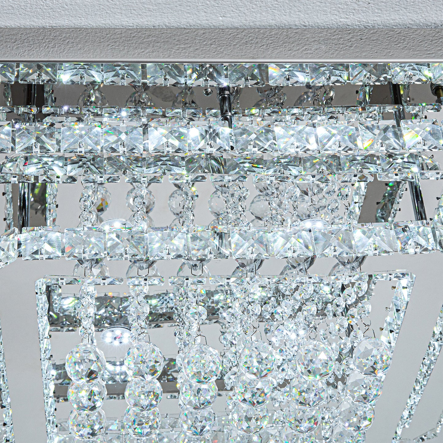 Modern Crystal LED Flush Mount Ceiling Light Fixture