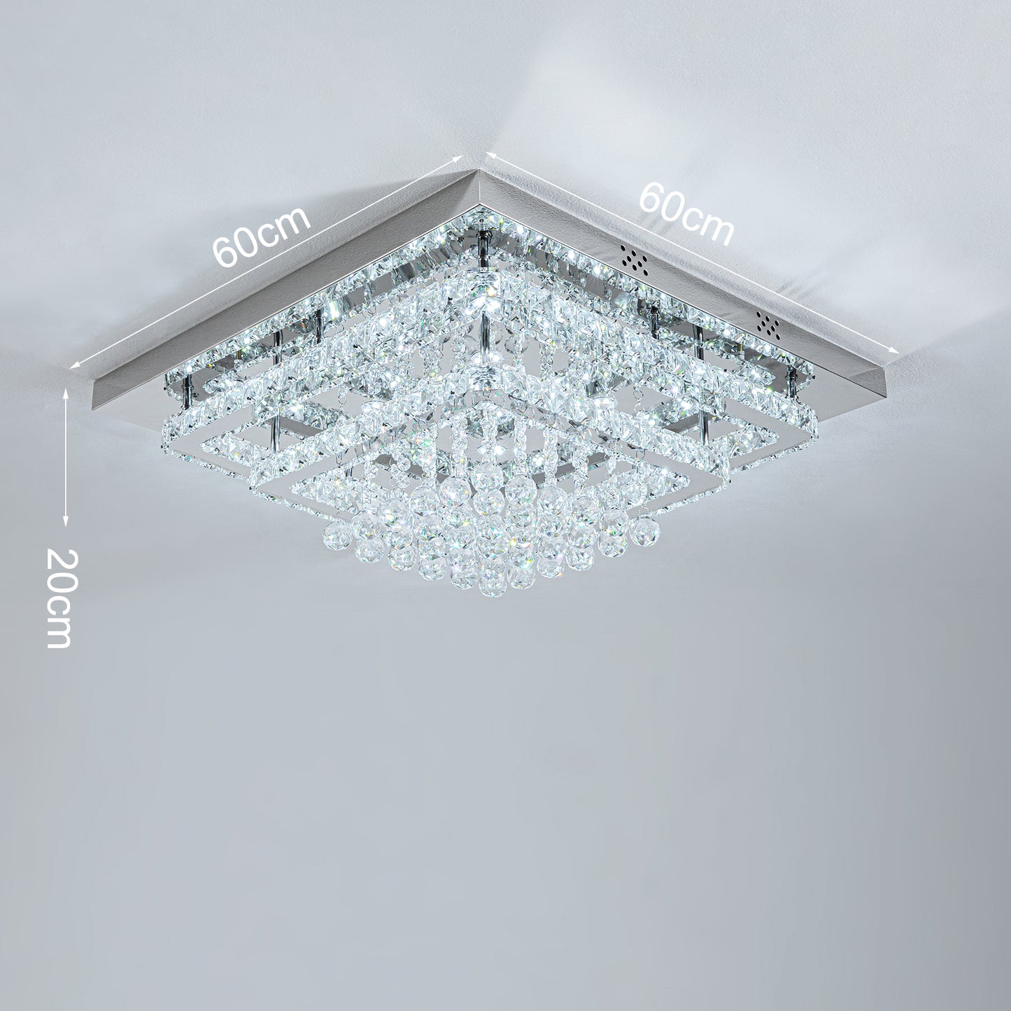 Modern Crystal LED Flush Mount Ceiling Light Fixture