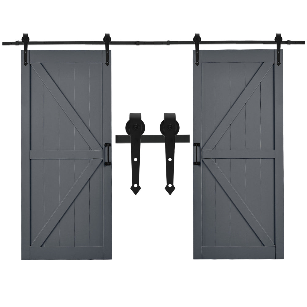 Rustic Arrow Shaped Barn Door Hardware Kit 6ft
