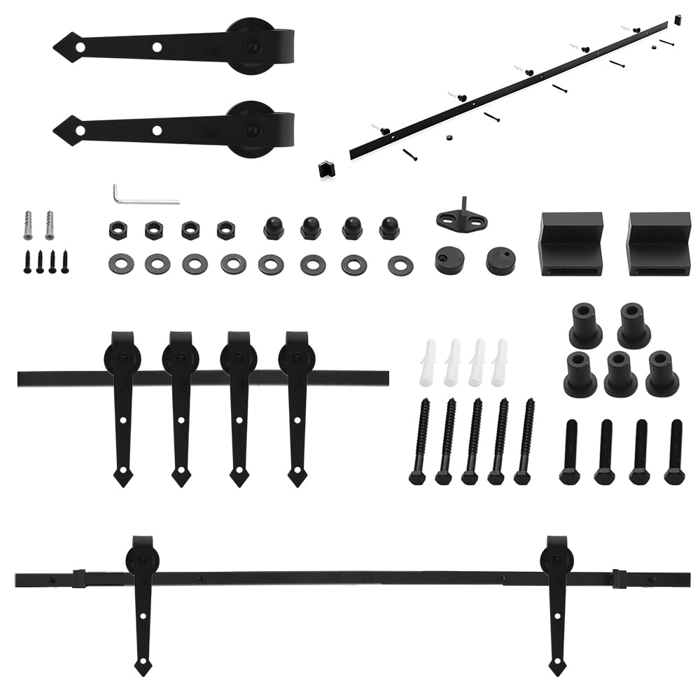 Rustic Arrow Shaped Barn Door Hardware Kit 6ft