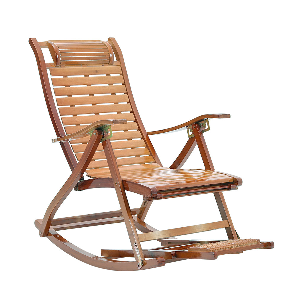 Bamboo Rocking Chair Foldable Recliner