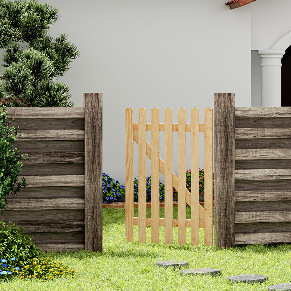 Garden Wood Fence Gate with Latch