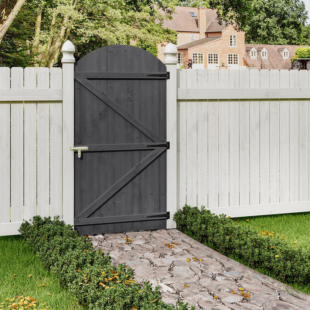 Semi Braced Arch Top Strong Wooden Garden Gate