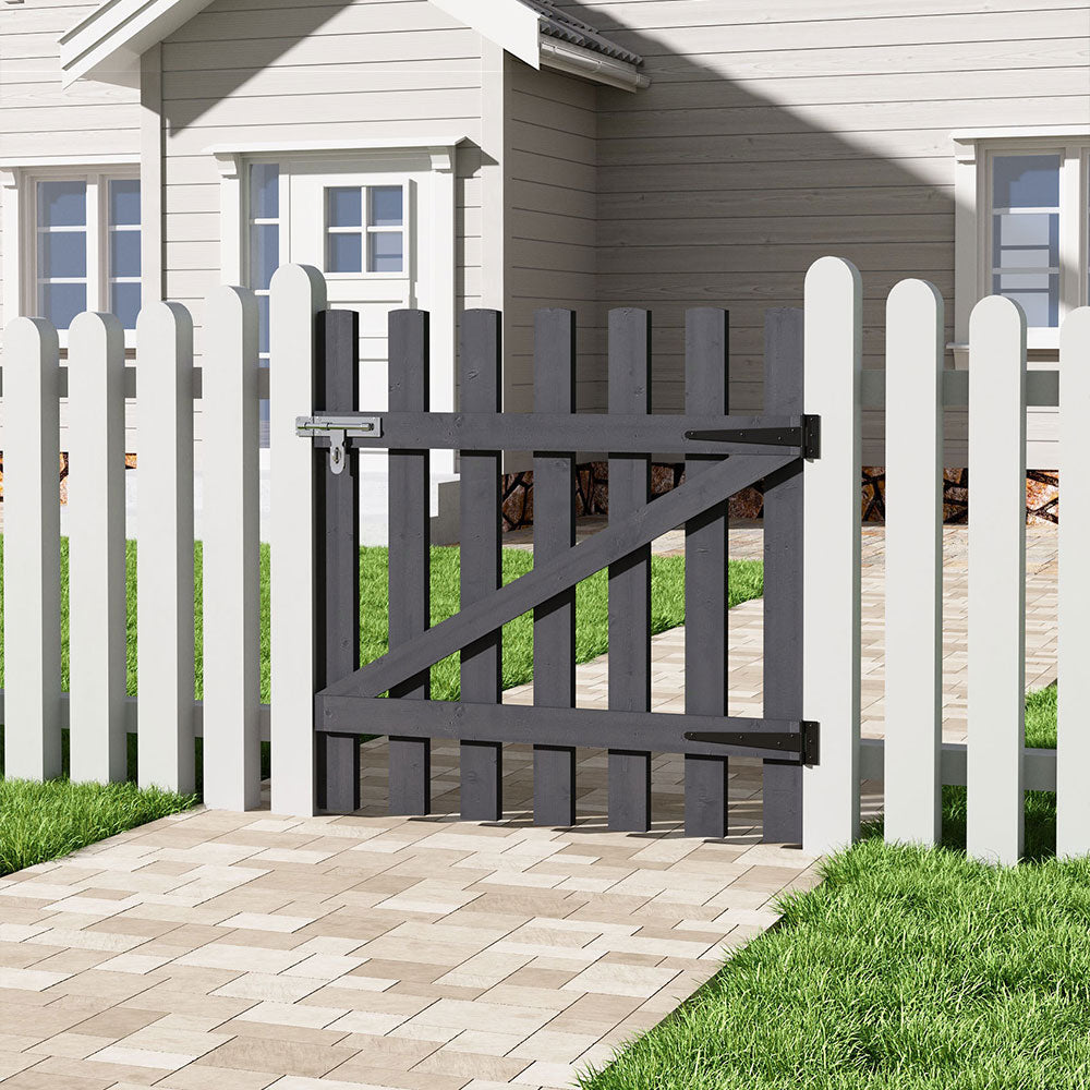 Garden Wood Fence Gate with Latch