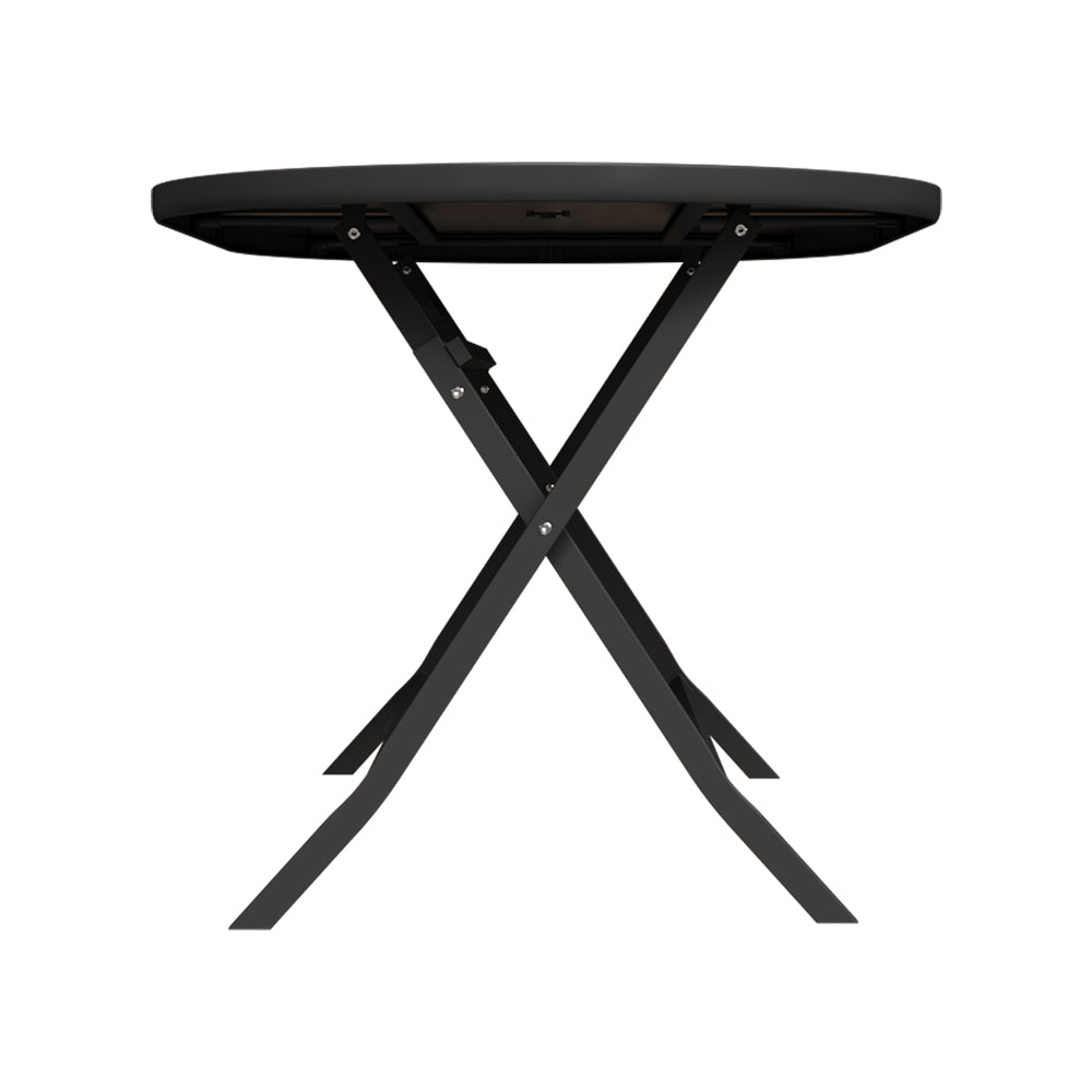 Outdoor/Indoor Metal Folding Table with Umbrella Hole