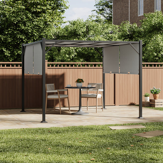 Outdoor Pergola with Retractable Canopy