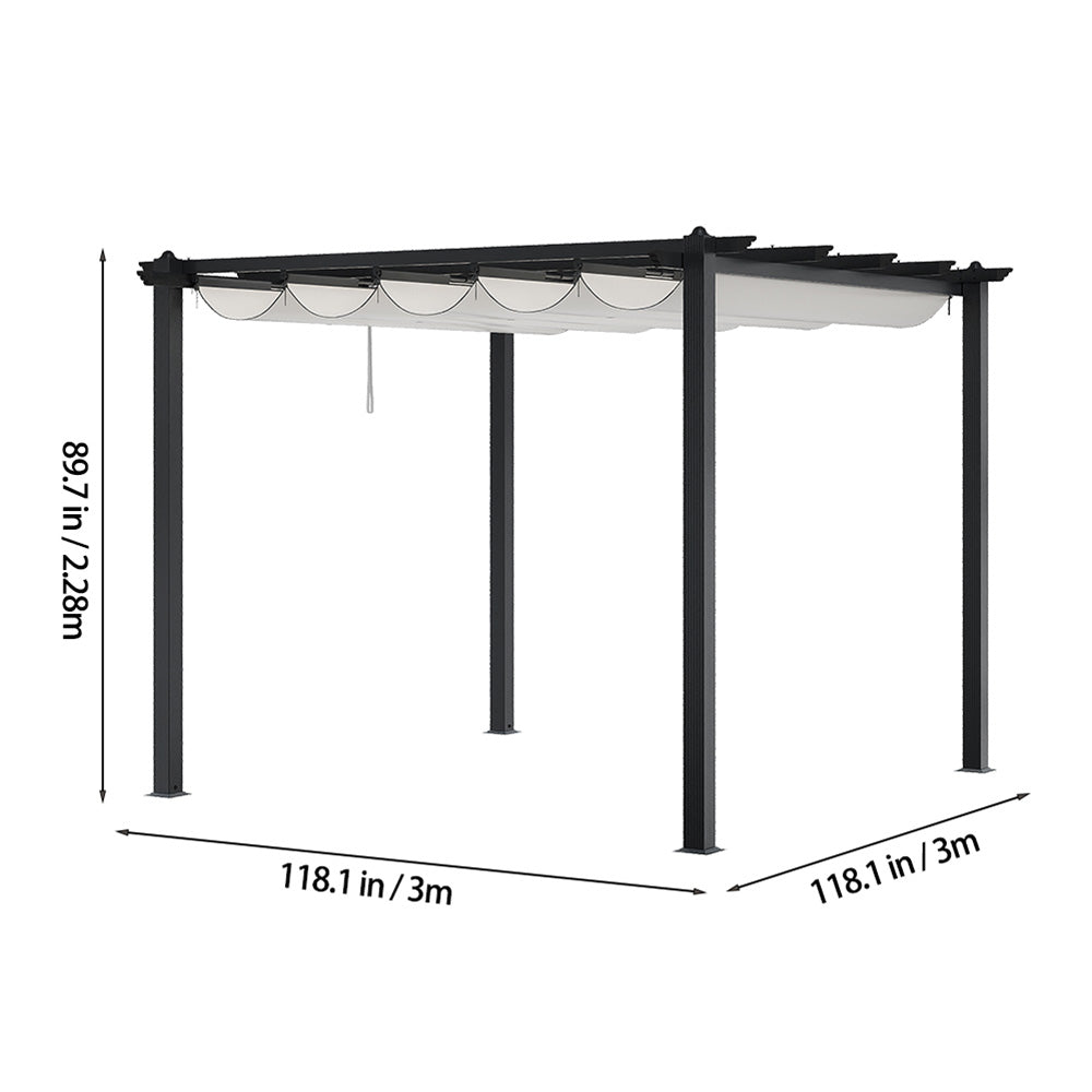 Retractable Roof Aluminium Pergola