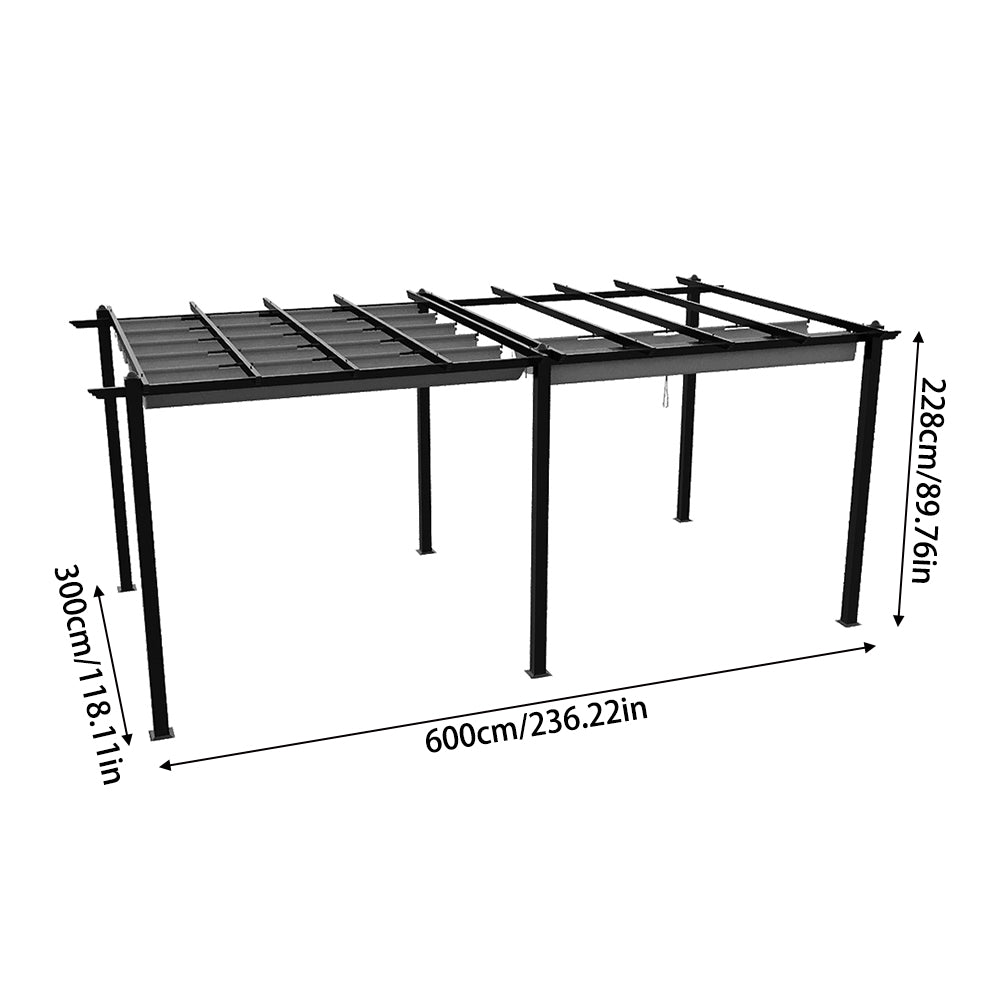 Aluminium Pergola with Retractable Roof