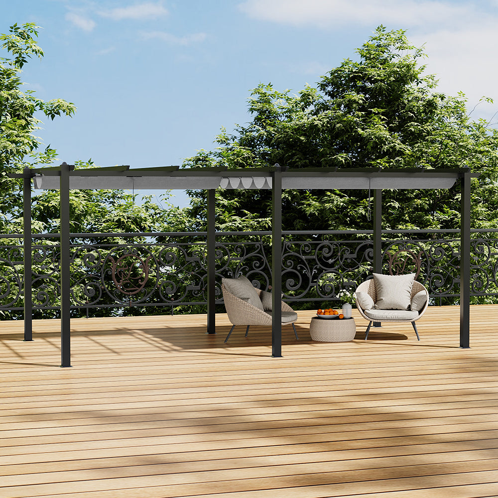 Aluminium Pergola with Retractable Roof