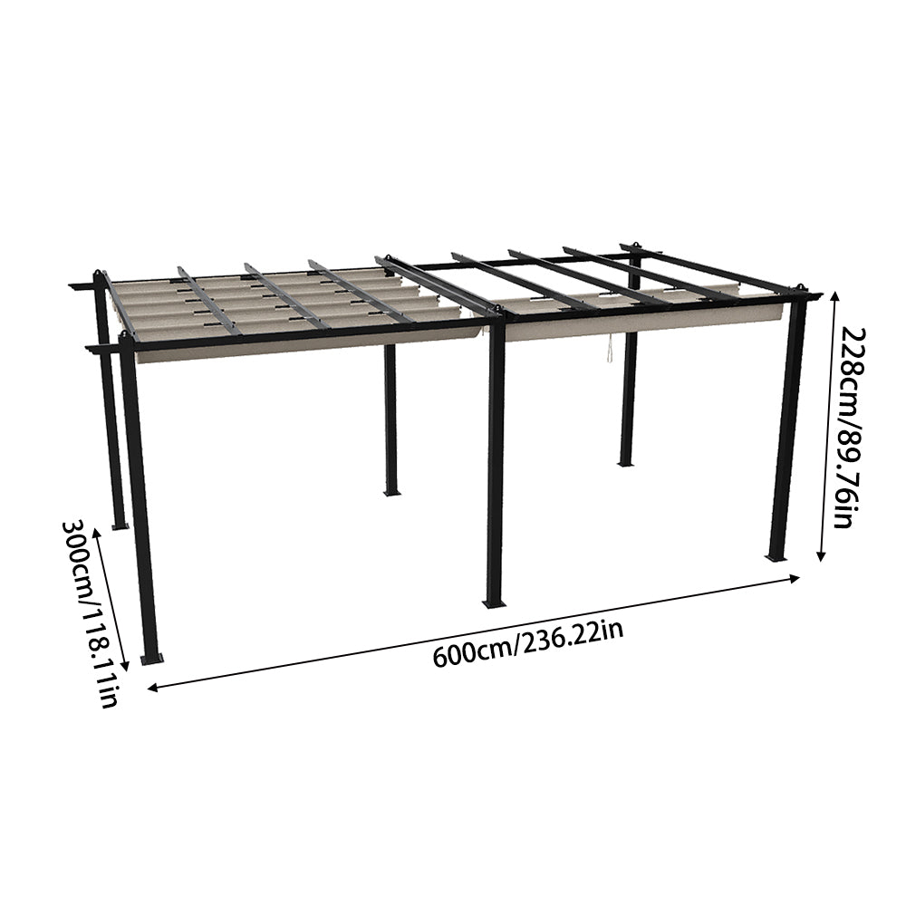 Aluminium Pergola with Retractable Roof