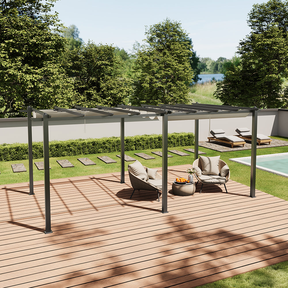 Aluminium Pergola with Retractable Roof