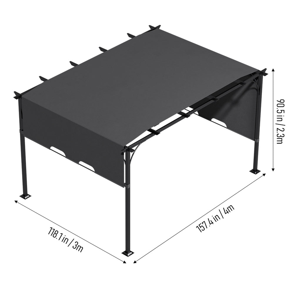 Outdoor Pergola with Adjustable Canopy