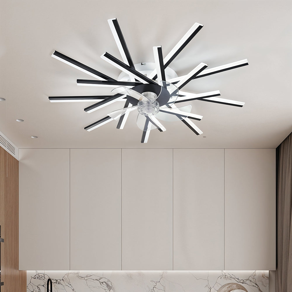 Remote-Controlled Ceiling Fan with Dimmable LED Light