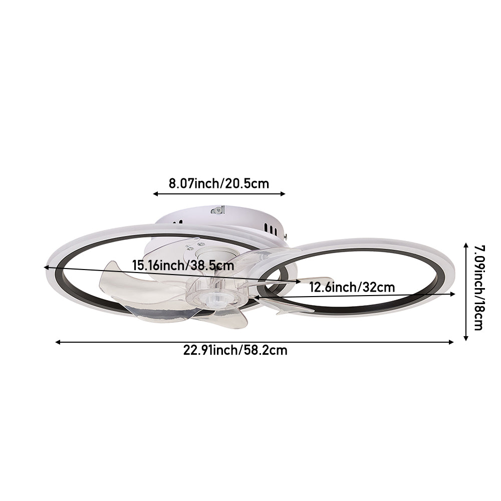 Contemporary LED Ceiling Fan Light