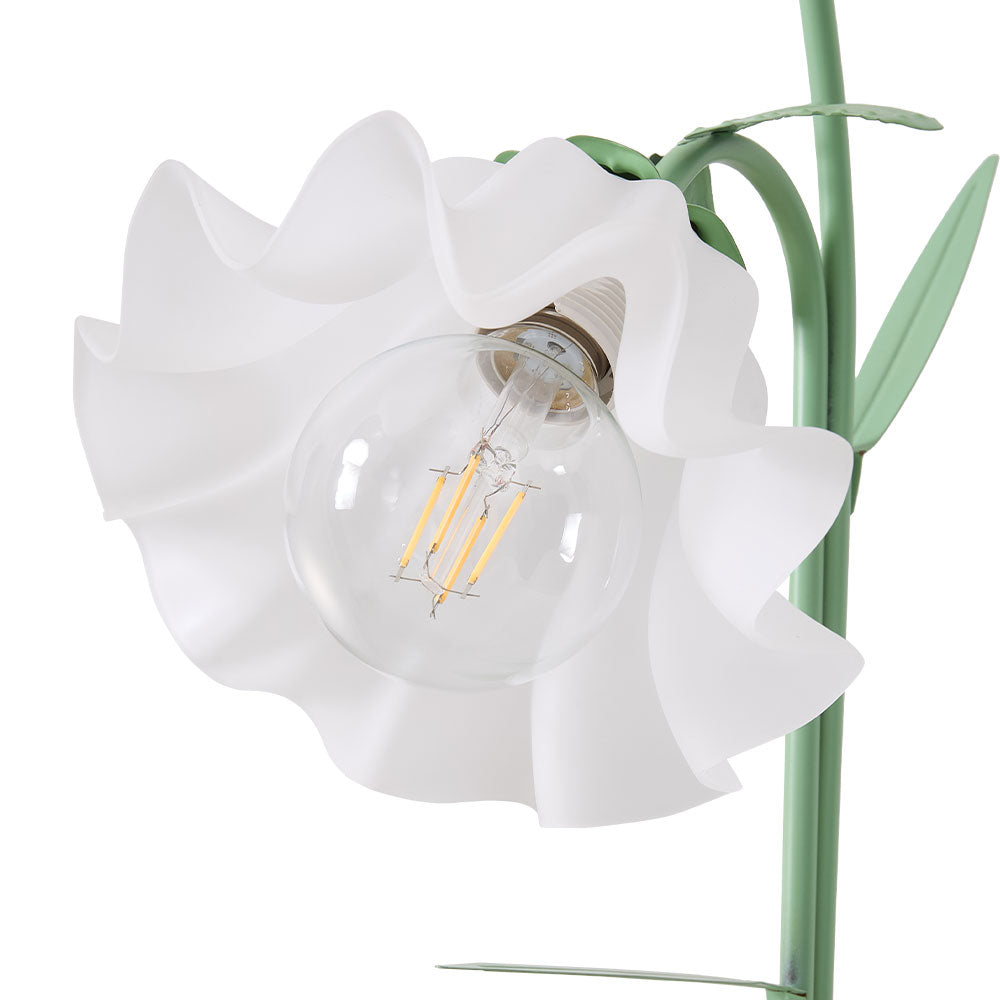 2-Light Flower Floor Lamp with Floor Switch