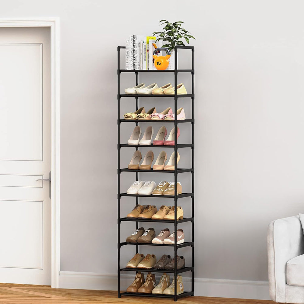 10 Tier Customizable Metal Shoe Rack