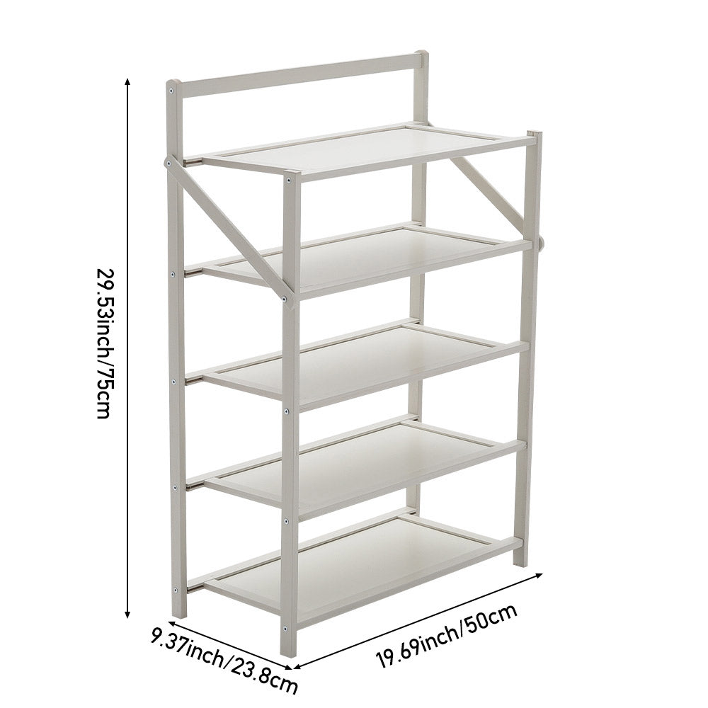 5/6-Tier Foldable Bamboo Shoe Rack